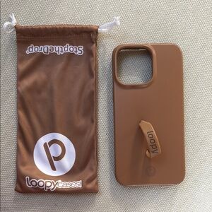 Loopy Case Brown Leather-Style Phone Case with Loop